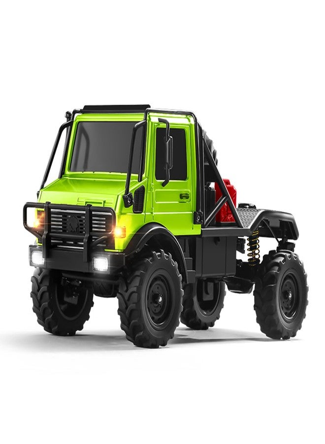 SVERTIBO 1/18 RC Semi-Truck for Adults, MN-333 Unimog Off-Road RC Rock Crawler, 4WD RC Truck RTR Transport Car Alloy Model for Hobby Toy Gifts (Green) - Image 1